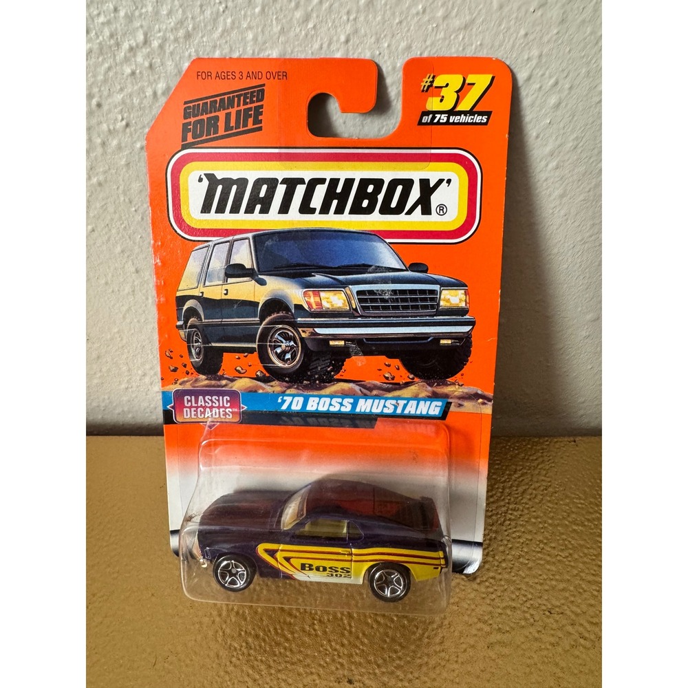 Matchbox 70 Boss Mustang Purple Classic Decades Series 1998‎ NIP